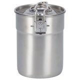 Outdoor Coffee Maker Cup 1L Camping Cooking Pot with Foldable Handle Lid for Hiking