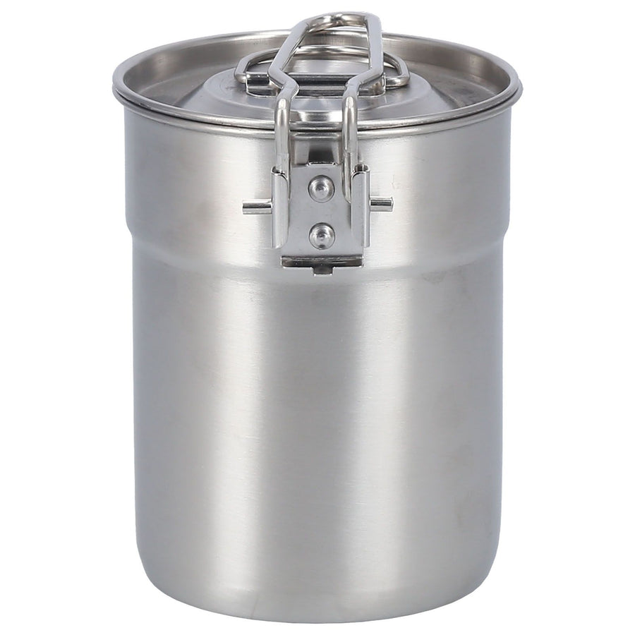 Outdoor Coffee Maker Cup 1L Camping Cooking Pot with Foldable Handle Lid for Hiking