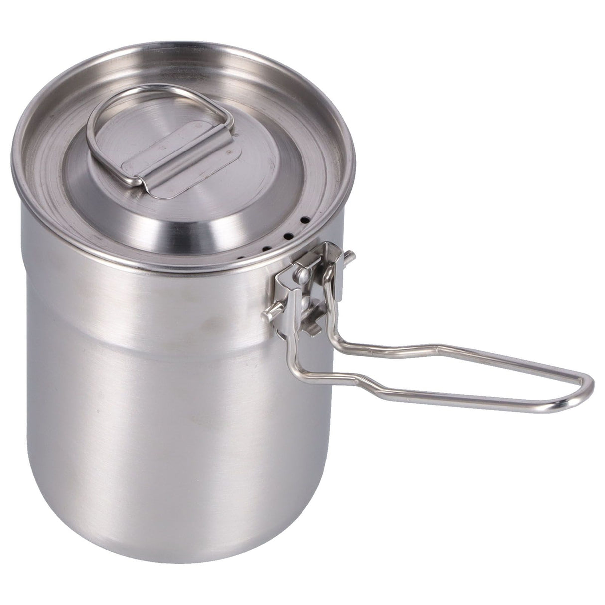Outdoor Coffee Maker Cup 1L Camping Cooking Pot with Foldable Handle Lid for Hiking