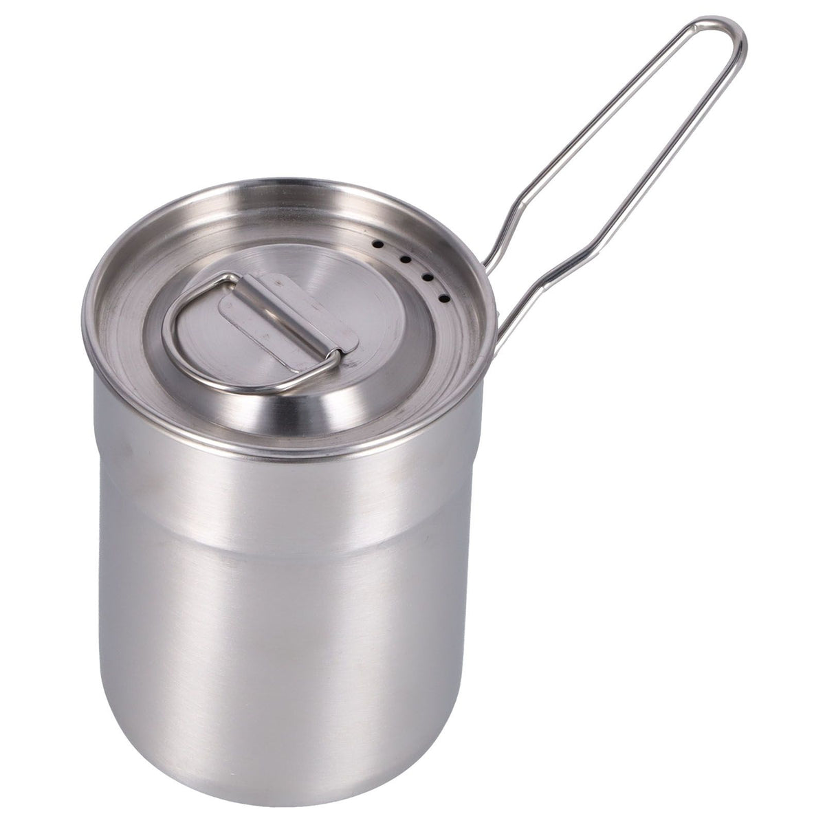 Outdoor Coffee Maker Cup 1L Camping Cooking Pot with Foldable Handle Lid for Hiking