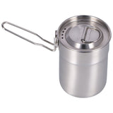Outdoor Coffee Maker Cup 1L Camping Cooking Pot with Foldable Handle Lid for Hiking - Extra Image