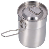 Outdoor Coffee Maker Cup 1L Camping Cooking Pot with Foldable Handle Lid for Hiking - Extra Image