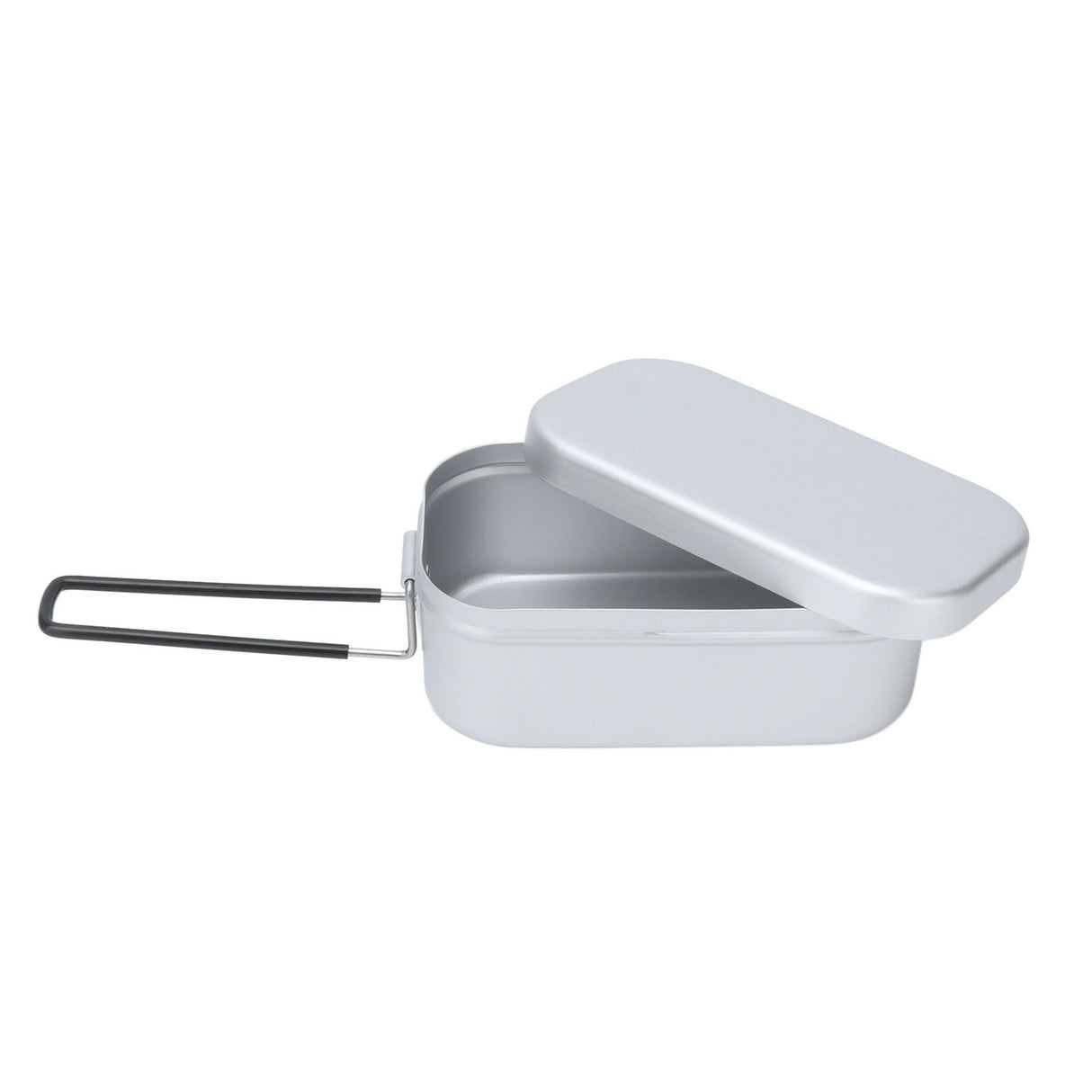 800ml Aluminum Lunch Box with Lid Rectangular Portable Bento Box for Outdoor Camping