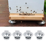 4Set Ant Proof Hive Feet Stainless Steel Beehive Base Beekeeping Beehive Stand for Beekeeper