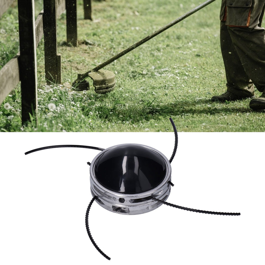 String Trimmer Head Aluminum Universal 4 Wire Weed Trimmer Head for 40CC Straight Shaft Trimmer