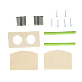 Parrot Wood Stand with 2 Stainless Steel Feeding Cup Playstand Training Toy for Outdoor Gardening