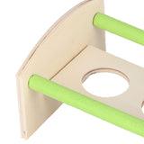Parrot Wood Stand with 2 Stainless Steel Feeding Cup Playstand Training Toy for Outdoor Gardening - Extra Image