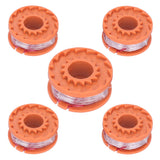 5PCS Lawn Mower Line Spool Replacement Fit for WORX WG150E WG151E WG154E WG155E WG157E WG160E WG163E
