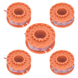 5PCS Lawn Mower Line Spool Replacement Fit for WORX WG150E WG151E WG154E WG155E WG157E WG160E WG163E - Front View
