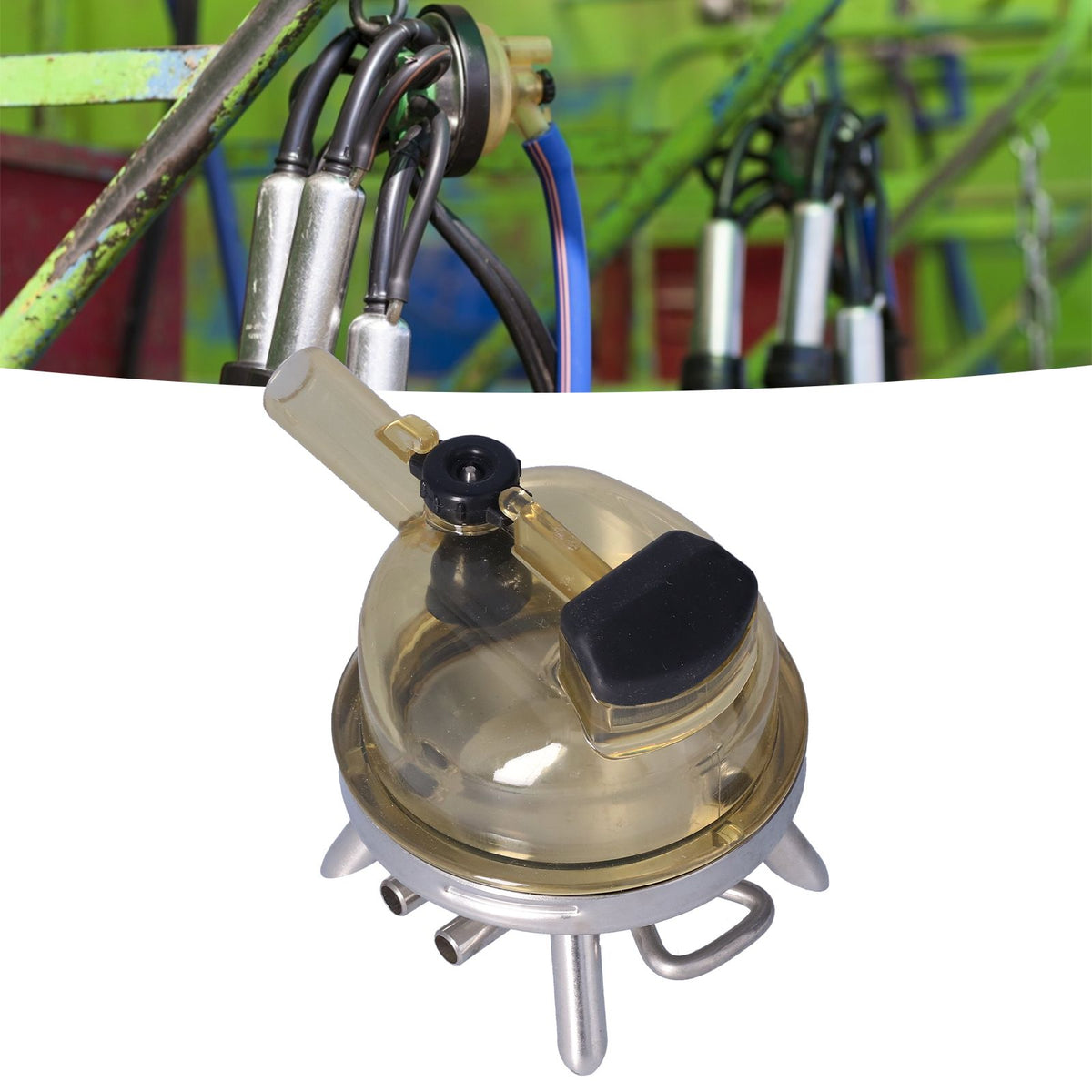 400CC Milk Collector Cow Milking Claw Sheep Milking Claw Stainless Steel Base Farm Milking Tool