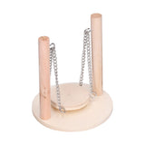Parrots Swing Toy Wooden Birds Perch Stand Birds Toy for Hamster Small Animal Supplies - Side View