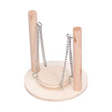 Parrots Swing Toy Wooden Birds Perch Stand Birds Toy for Hamster Small Animal Supplies - Top-Down View