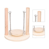 Parrots Swing Toy Wooden Birds Perch Stand Birds Toy for Hamster Small Animal Supplies - Extra Image