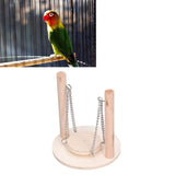 Parrots Swing Toy Wooden Birds Perch Stand Birds Toy for Hamster Small Animal Supplies - Extra Image
