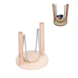 Parrots Swing Toy Wooden Birds Perch Stand Birds Toy for Hamster Small Animal Supplies - Extra Image