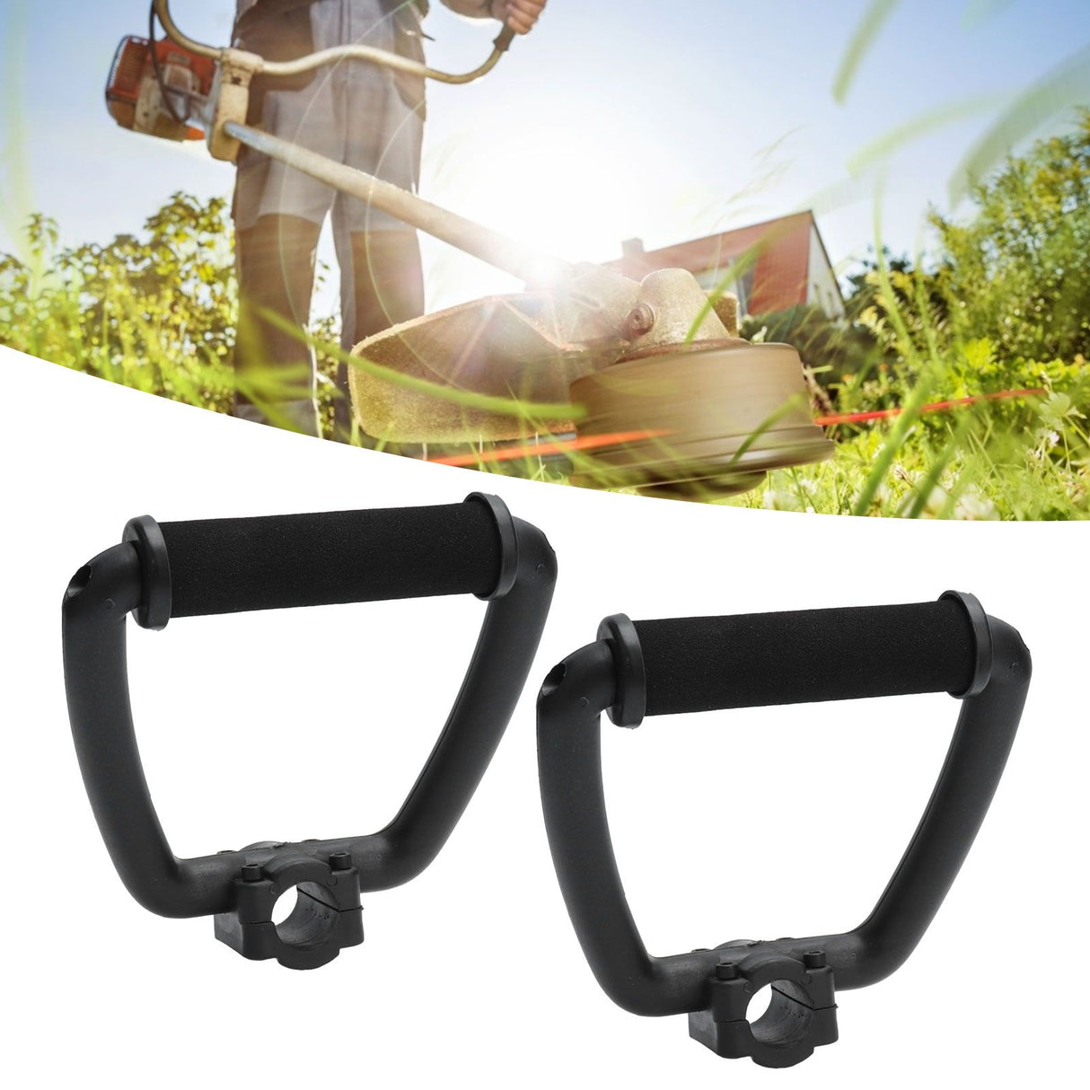 2Pcs Multifunctional Mower Handle Fit for GX35 HHT35S Lawn Mower Machine Hole Diameter 26mm