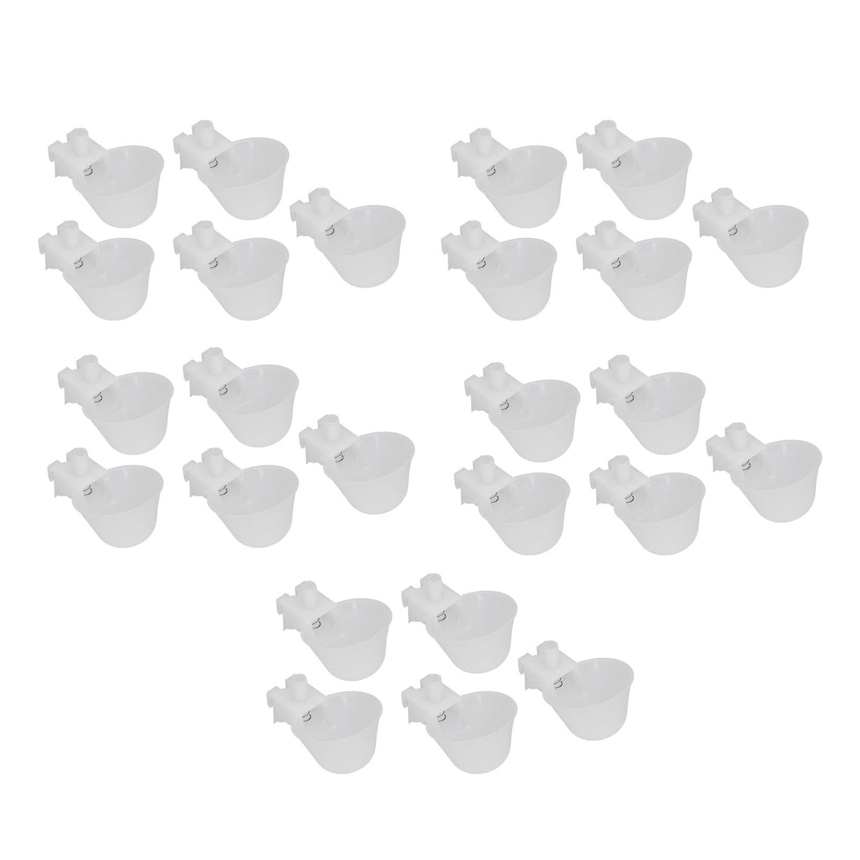 25 Set Hanging Chicken Waterer Automatic Drinking Bowl Cup Poultry Drinking Machine