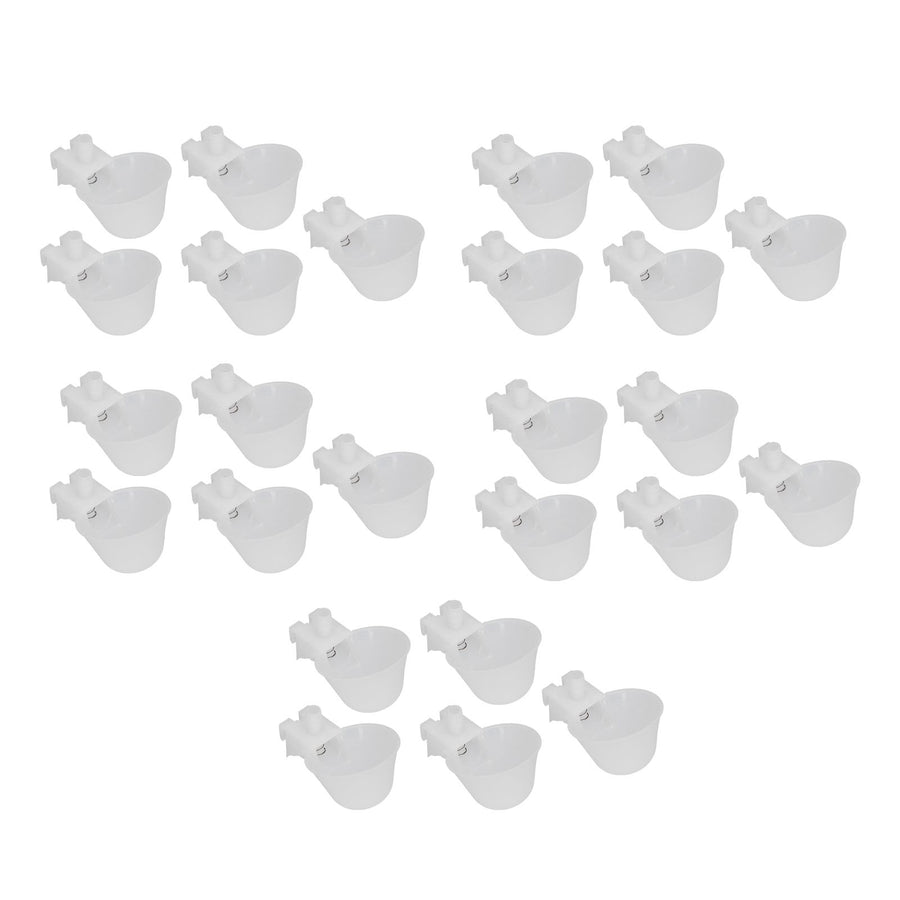 25 Set Hanging Chicken Waterer Automatic Drinking Bowl Cup Poultry Drinking Machine