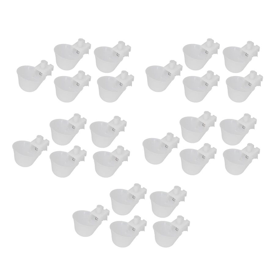 25 Set Hanging Chicken Waterer Automatic Drinking Bowl Cup Poultry Drinking Machine