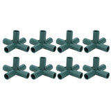 8PCS Plant Support Joint 5 Way Garden Stake Joint Plastic Plant Stake Connector for Greenhouse