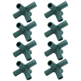 8PCS Plant Support Joint 5 Way Garden Stake Joint Plastic Plant Stake Connector for Greenhouse - Top-Down View