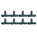 8PCS Plant Support Joint 5 Way Garden Stake Joint Plastic Plant Stake Connector for Greenhouse - Rear View