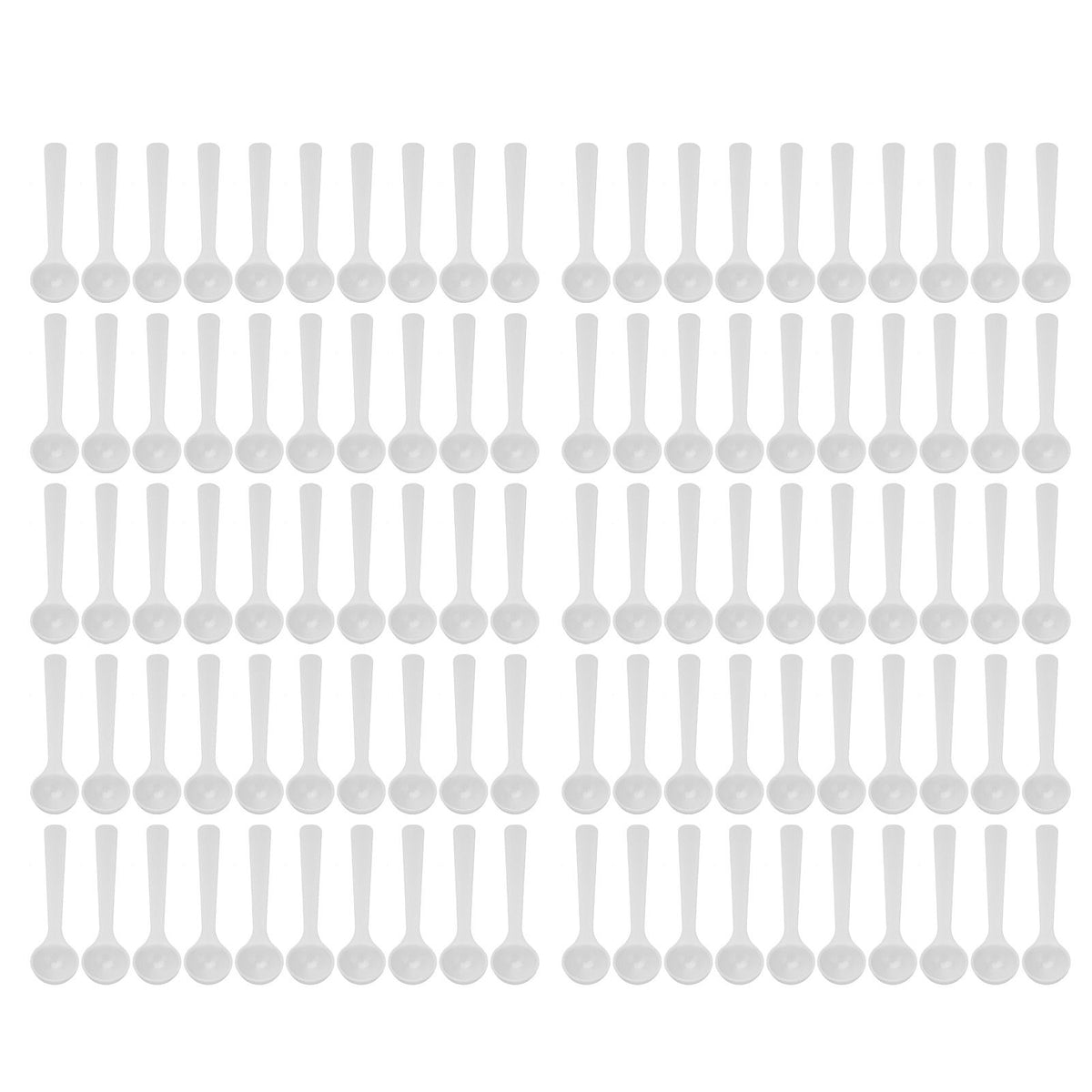 100Pcs Plastic Fertilizer Spoon 2ml/1g High Temperature Resistance Measuring Spoon for Gardening