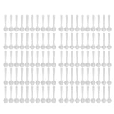 100Pcs Plastic Fertilizer Spoon 2ml/1g High Temperature Resistance Measuring Spoon for Gardening