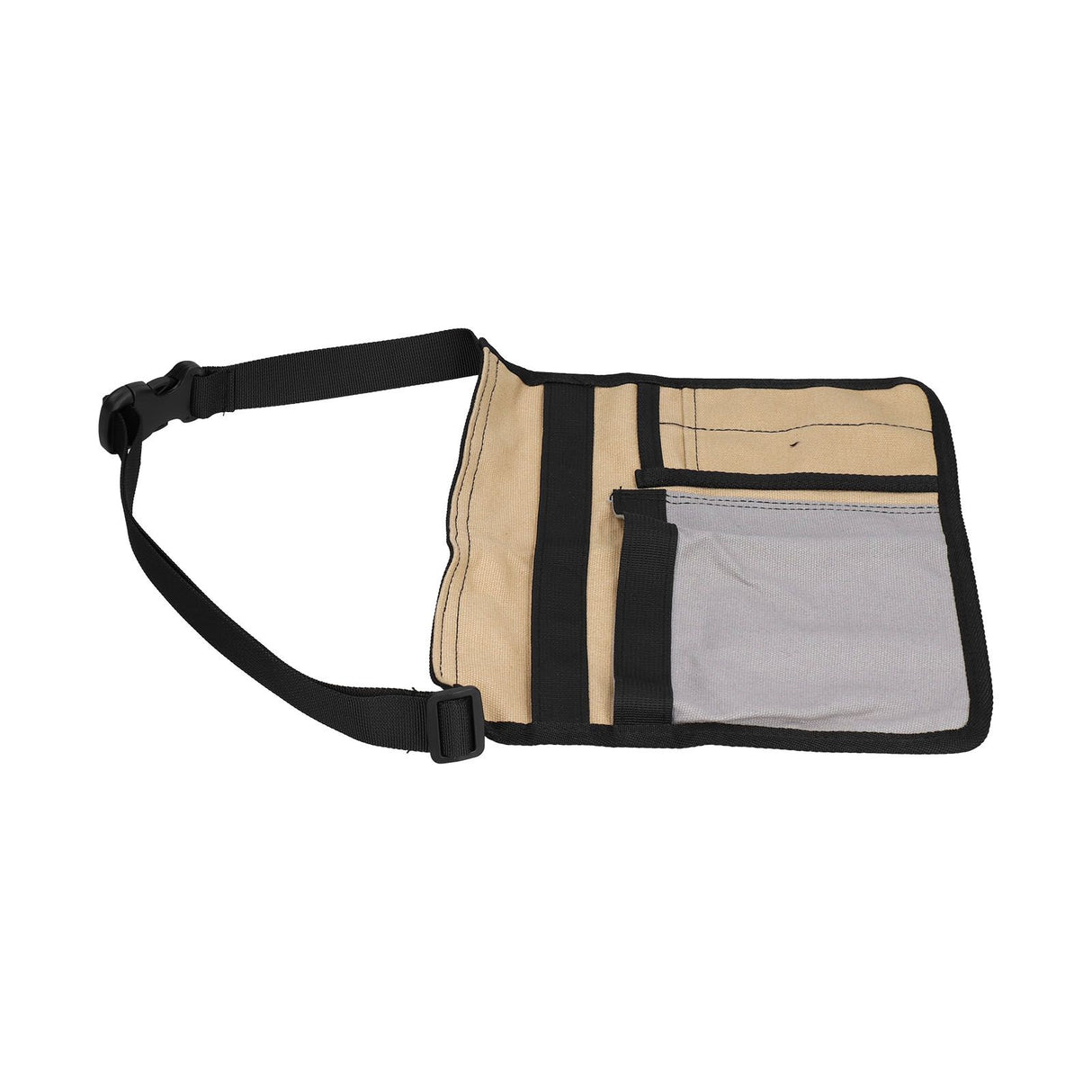 Tool Waist Bag Lightweight Multi Pocket Oxford Cloth Waist Tool Pouch for Garden Climbing Outdoor(Grey Khaki )