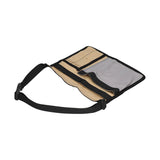 Tool Waist Bag Lightweight Multi Pocket Oxford Cloth Waist Tool Pouch for Garden Climbing Outdoor(Grey Khaki ) - Top-Down View
