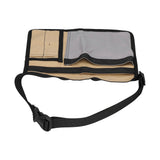 Tool Waist Bag Lightweight Multi Pocket Oxford Cloth Waist Tool Pouch for Garden Climbing Outdoor(Grey Khaki ) - 45-Degree Angle
