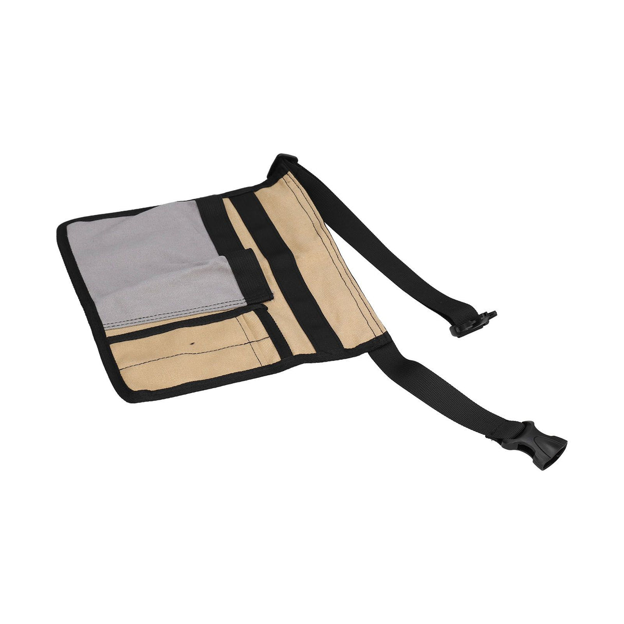 Tool Waist Bag Lightweight Multi Pocket Oxford Cloth Waist Tool Pouch for Garden Climbing Outdoor(Grey Khaki )