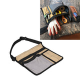 Tool Waist Bag Lightweight Multi Pocket Oxford Cloth Waist Tool Pouch for Garden Climbing Outdoor(Grey Khaki )