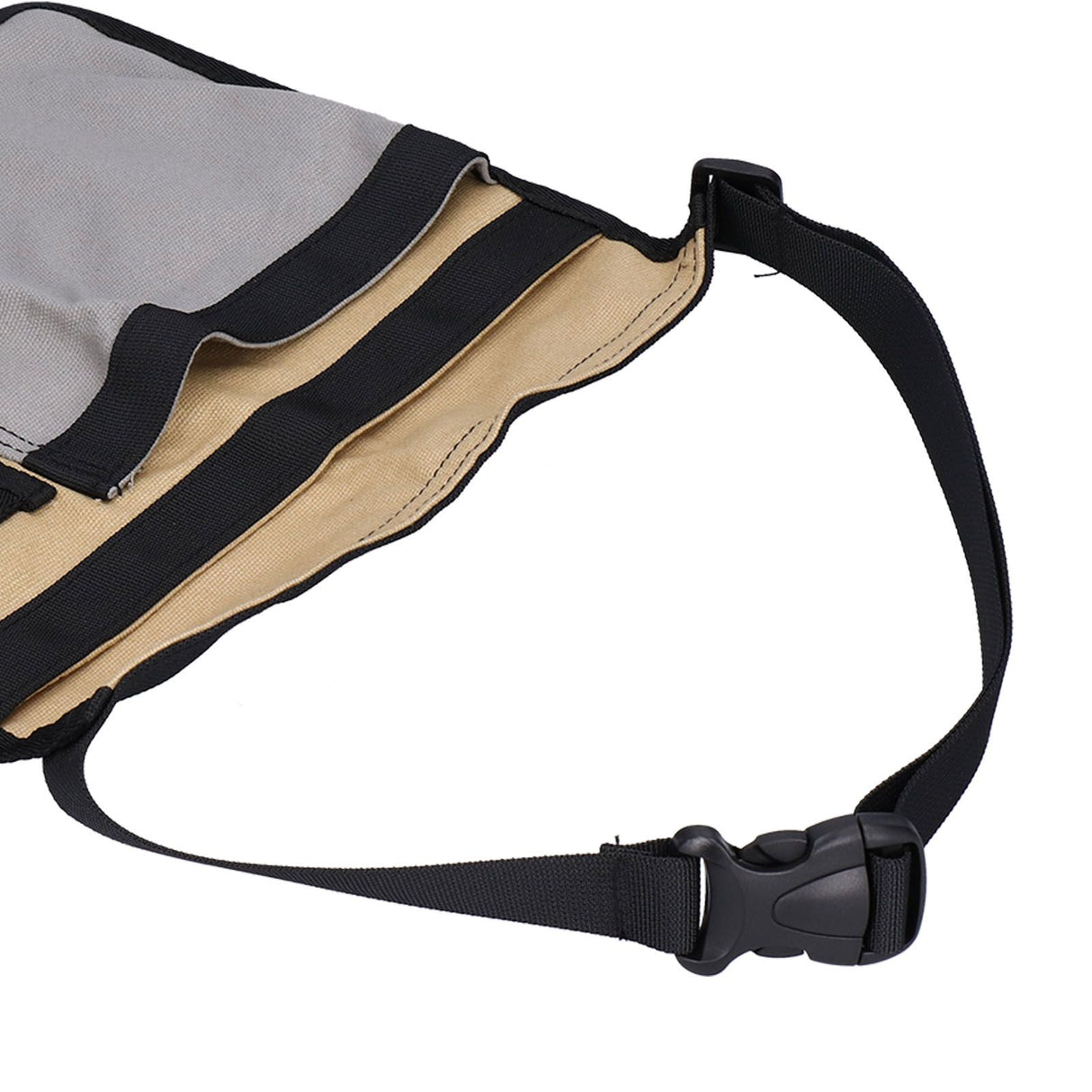 Tool Waist Bag Lightweight Multi Pocket Oxford Cloth Waist Tool Pouch for Garden Climbing Outdoor(Grey Khaki )