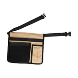 Tool Waist Bag Lightweight Multi Pocket Oxford Cloth Waist Tool Pouch for Garden Climbing Outdoor(Black Khaki )