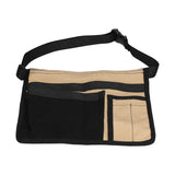 Tool Waist Bag Lightweight Multi Pocket Oxford Cloth Waist Tool Pouch for Garden Climbing Outdoor(Black Khaki )