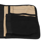 Tool Waist Bag Lightweight Multi Pocket Oxford Cloth Waist Tool Pouch for Garden Climbing Outdoor(Black Khaki )