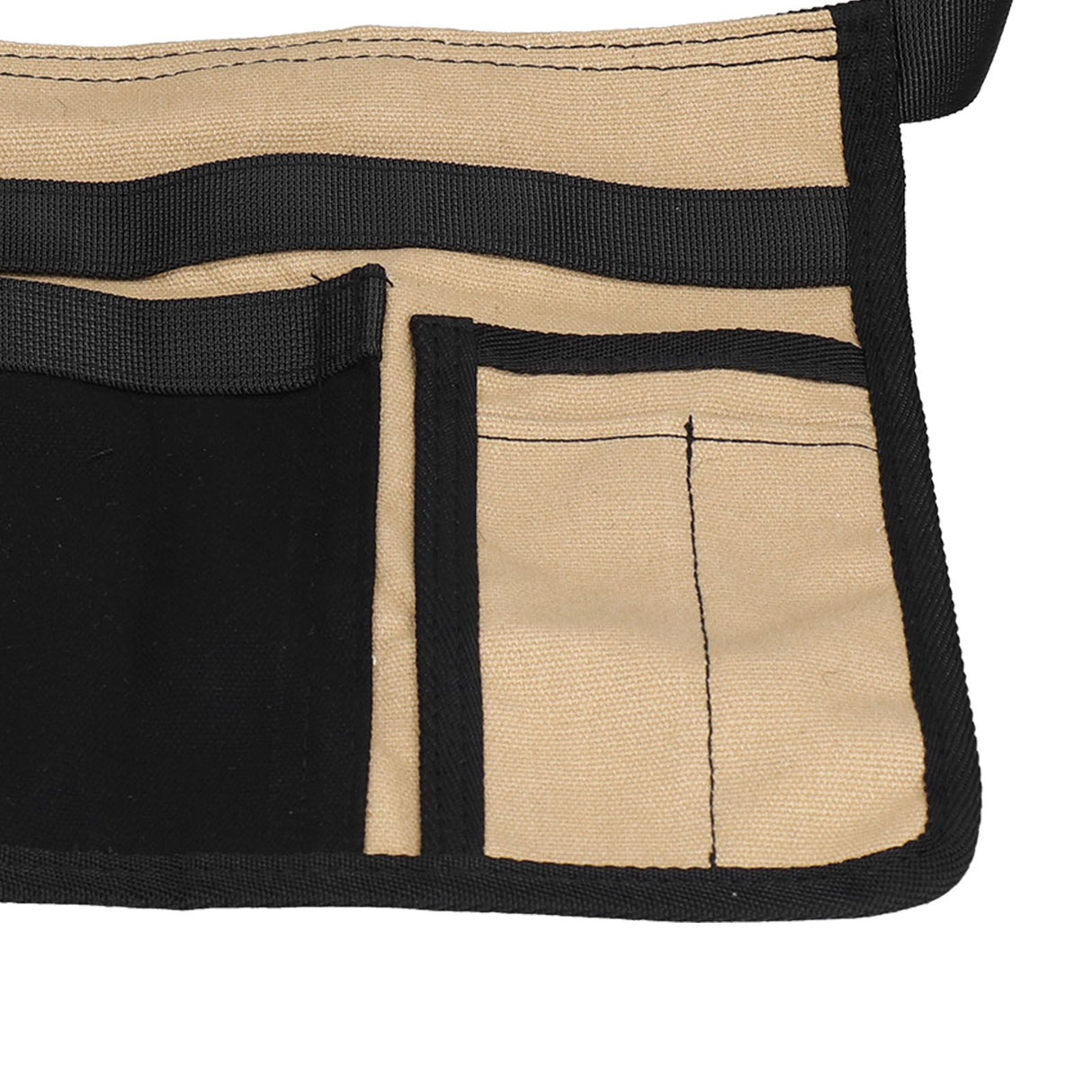 Tool Waist Bag Lightweight Multi Pocket Oxford Cloth Waist Tool Pouch for Garden Climbing Outdoor(Black Khaki )