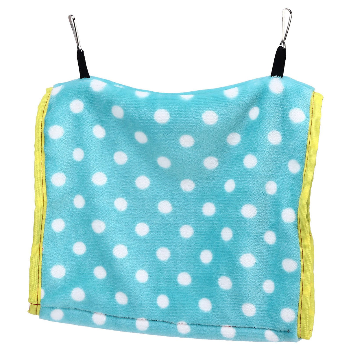 Bird Bed Foldable Portable Comfortable Flannel Triangular Hanging Bird Hammock with Hooks for Parrots Hamsters SquirrelsGreen