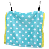 Bird Bed Foldable Portable Comfortable Flannel Triangular Hanging Bird Hammock with Hooks for Parrots Hamsters SquirrelsGreen