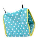 Bird Bed Foldable Portable Comfortable Flannel Triangular Hanging Bird Hammock with Hooks for Parrots Hamsters SquirrelsGreen - Low Angle