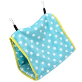 Bird Bed Foldable Portable Comfortable Flannel Triangular Hanging Bird Hammock with Hooks for Parrots Hamsters SquirrelsGreen