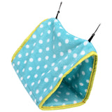 Bird Bed Foldable Portable Comfortable Flannel Triangular Hanging Bird Hammock with Hooks for Parrots Hamsters SquirrelsGreen - Extra Image