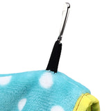 Bird Bed Foldable Portable Comfortable Flannel Triangular Hanging Bird Hammock with Hooks for Parrots Hamsters SquirrelsGreen