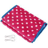 Bird Bed Foldable Portable Comfortable Flannel Triangular Hanging Bird Hammock with Hooks for Parrots Hamsters SquirrelsPink