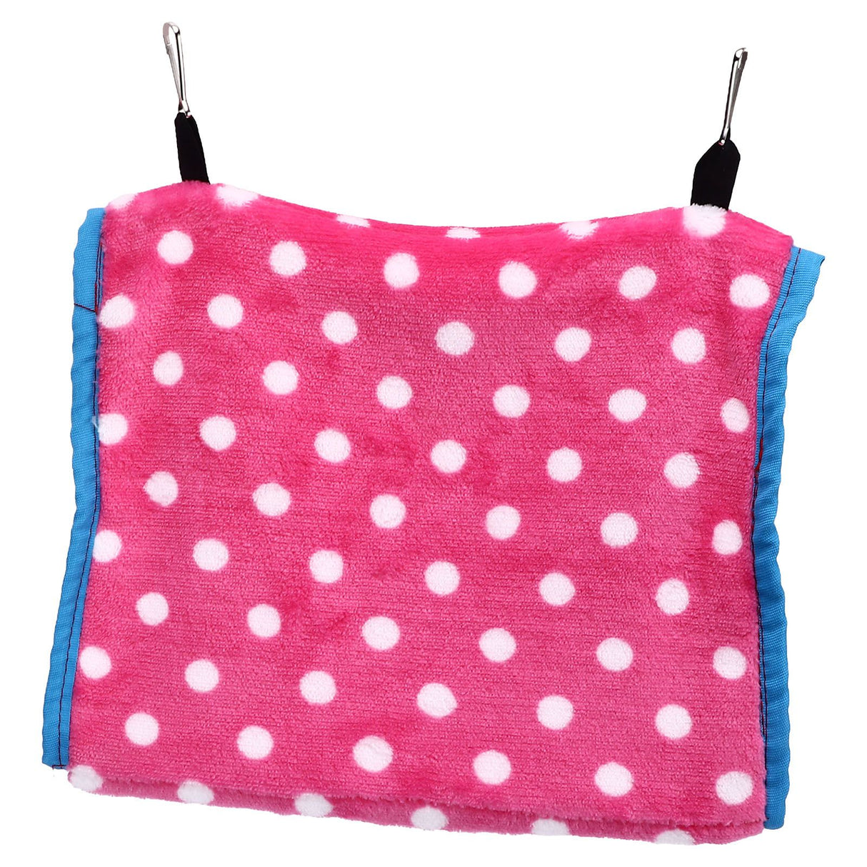 Bird Bed Foldable Portable Comfortable Flannel Triangular Hanging Bird Hammock with Hooks for Parrots Hamsters SquirrelsPink