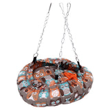 Bird Bed Safe Warm Soft Plush Easy Storage Space Saving Easy Cleaning Suspensible Design Bird Nest for Home Travel - Front View