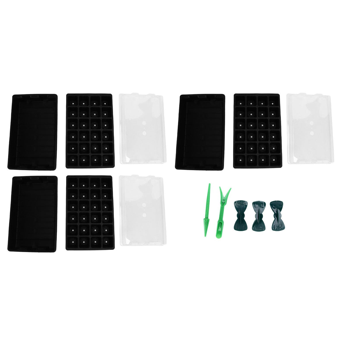 3Set 24 Hole Plant Growing Tray Propagation Tray Breathable Seedling Plate Garden Nursery Tray
