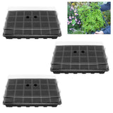 3Set 24 Hole Plant Growing Tray Propagation Tray Breathable Seedling Plate Garden Nursery Tray - Extra Image