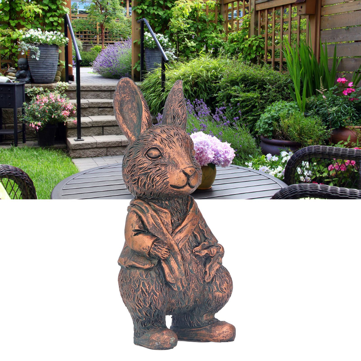 Simulation Animal Resin Sculpture Ornaments Garden Landscape Figurines Crafts Rabbit Decoration